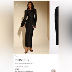 Black maxi MESHKI dress, new with tags.